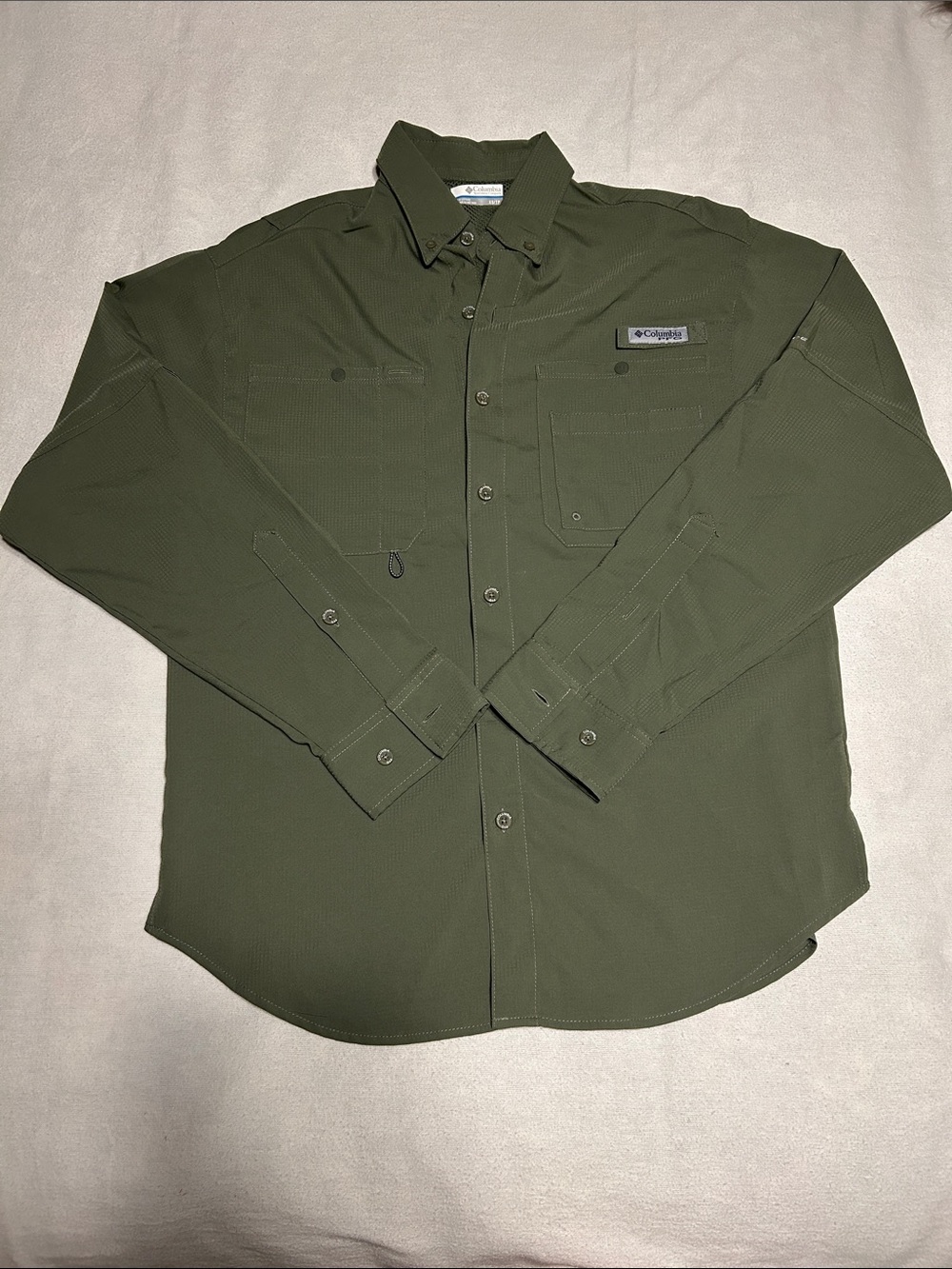 Columbia Olive Green Lightweight Shirt Jacket